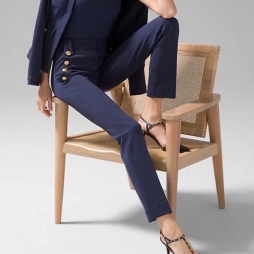 NWT WHBM® Jolie Button Straight Luxe Stretch Pant​​